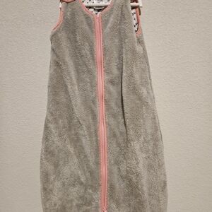 Soft Sleeveless Kids Pajama Sleep Sack - Gray and Pink
